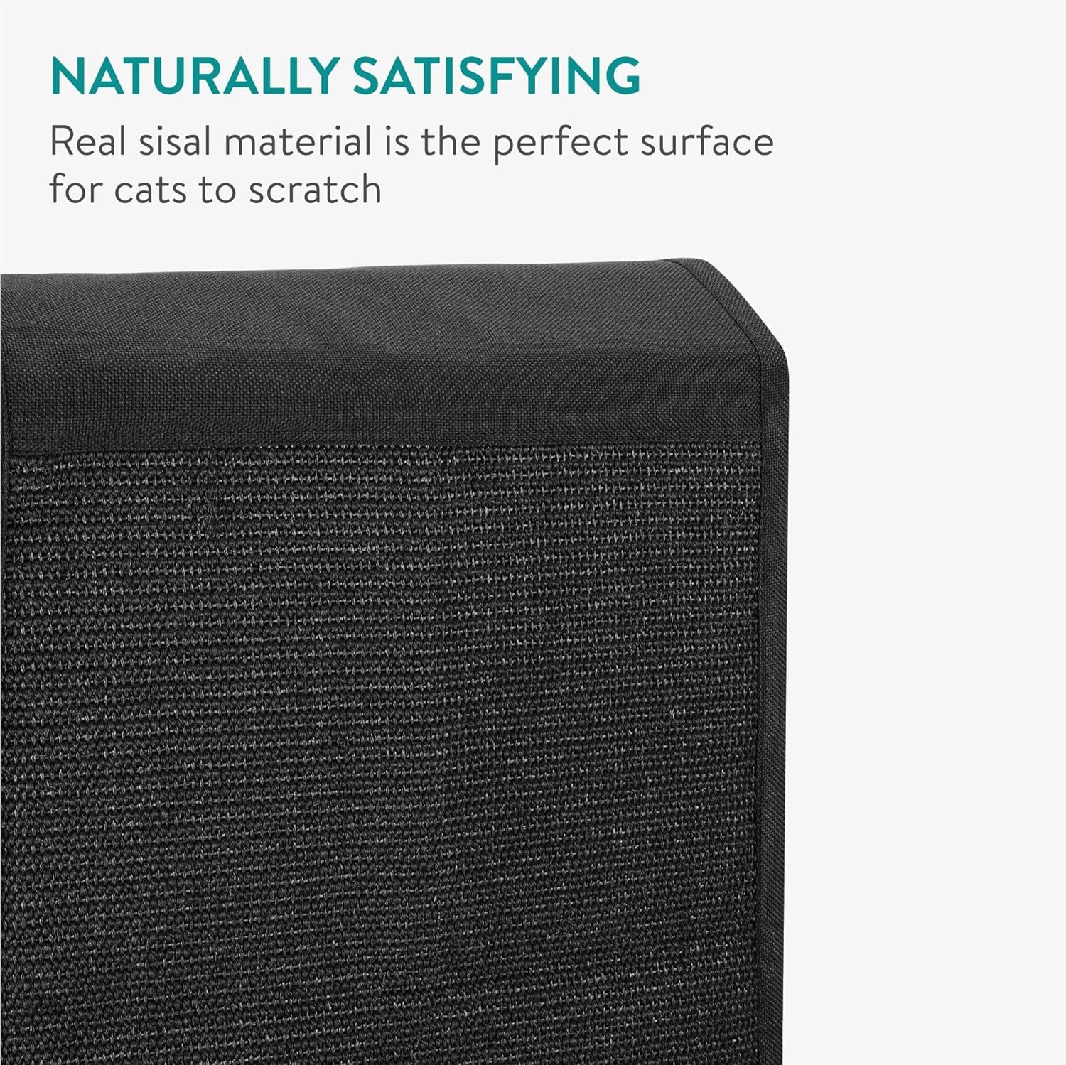 Protectie canapea pentru zgarieturi pisici Navaris, negru, sisal, 128x45x1 cm, NAV000008YD005C